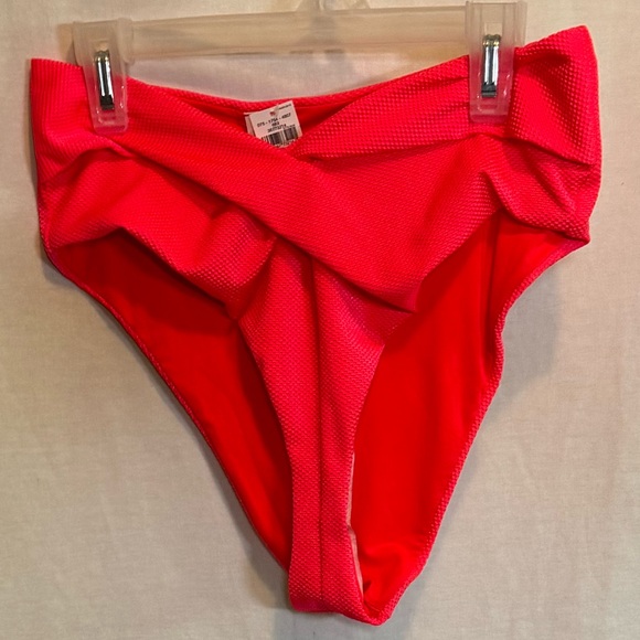 AA-426 Aerie NWT High Cut Cheeky Pink Summer Swim Bikini Bottoms Size M‎ - Picture 1 of 12